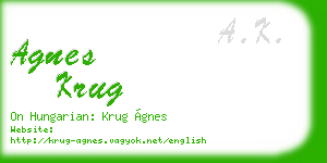 agnes krug business card